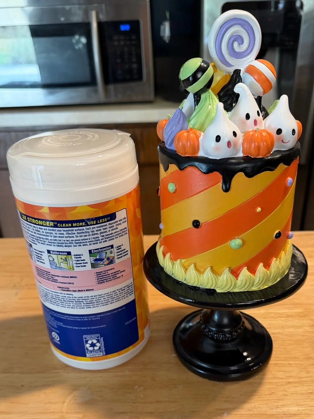 Halloween Candy Drip Decorative Cake Topper - Orange, Yellow, Black